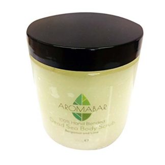 Bergamot & Lime Dead Sea Salt Body Scrub 400g for Men or Women 100% Natural Packed with Minerals and nutrients
