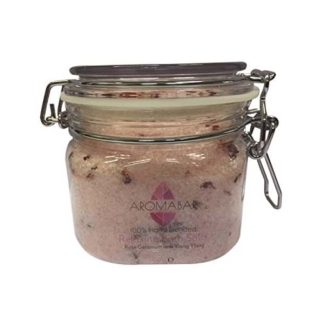 Rose Geranium Bath Salts Soak 550g Gift Jar Epsom Salts and Dead Sea Salts 100% Natural Packed with Minerals