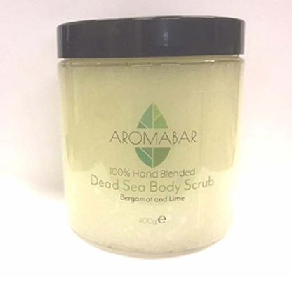 Bergamot & Lime Dead Sea Salt Body Scrub 400g for Men or Women 100% Natural Packed with Minerals and nutrients