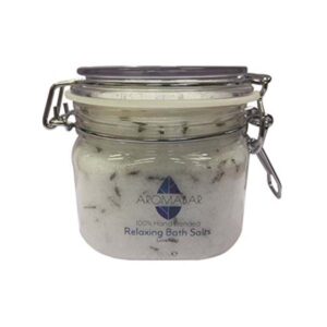 Lavender Bath Salts Soak 550g Gift Jar Epsom Salts and Dead Sea Salts Enriched with Essential Oil 100% Natural Aromatherapy Packed with Minerals