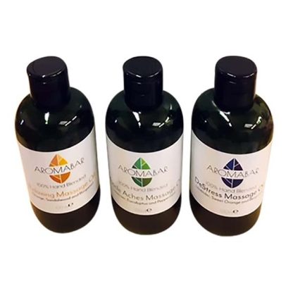 Aromabar Massage Oil Favourites Gift Set with Muscle Aches, De Stress & Relaxing Blends in Grapeseed (3 x 100ml) - Image 3