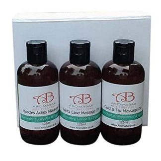 Winter Massage Oil Gift Set (3 x 125ml) Cold & Flu, Muscles Aches & Pains and Joints Ease …