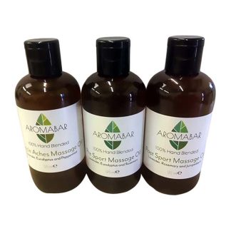 Muscle Aches & Sports Massage Oil Gift Set 3 x 125ml Boxed Pre-Blended 100% Natural Ingredients