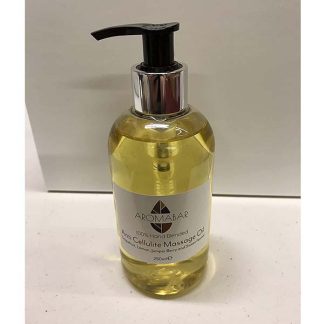 Anti Cellulite Massage Oil 250ml Pump Dispenser with Grapefruit Lemon Juniper Fennel Pure Essential Oils