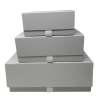 Aromabar White Magnetic Gift Box with Ribbon Tab Small Wedding Bridesmaid Bride Baby Keepsake Size 12 x 14 x 6.5cm - Image 3