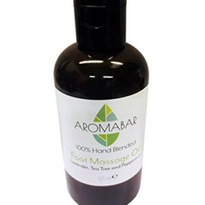 Foot Massage Oil 125ml with Lavender Peppermint & Tea Tree Essential Oils 100% Pure Aromatherapy