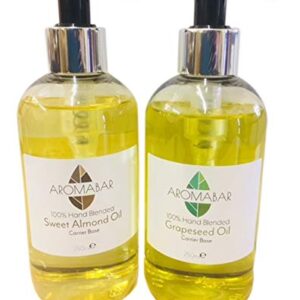 Twin Pack Pure Sweet Almond & Grapeseed Carrier Oils 250ml Pump Dispensers