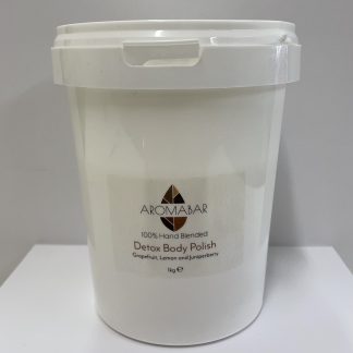 Spa Detox Body Scrub 1kg Dead Sea Salt, Shea Butter, Almond Oil and Pure Grapefruit, Lemon & Juniperberry Essential Oils 100% Natural Paraben Free