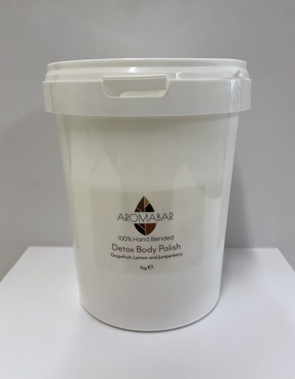 Spa Detox Body Scrub 1kg Dead Sea Salt, Shea Butter, Almond Oil and Pure Grapefruit, Lemon & Juniperberry Essential Oils 100% Natural Paraben Free