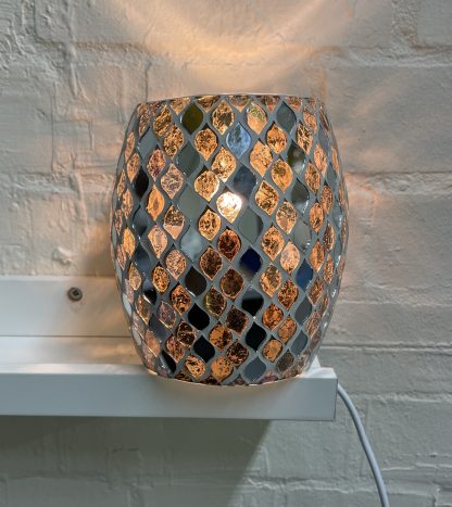 "Crackled Silver" Electric Wall Plug-In Wax Melt Burner