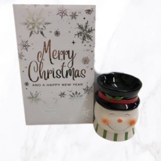 Frosty the Snowman” tea light wax melt burnerAromabar 25 days of christmas advent wax melt calender white