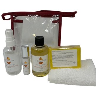 Travel Kit Citronella Includes Spray, Massage Oil, Roll On, Soap & Mitt Ideal for Camping or Holidays